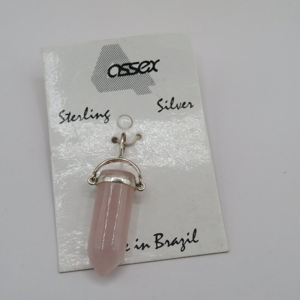 Sterling Silver Rose Quartz Pendant